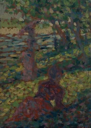 Frau in einem Park